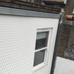 bird netting on block of flats