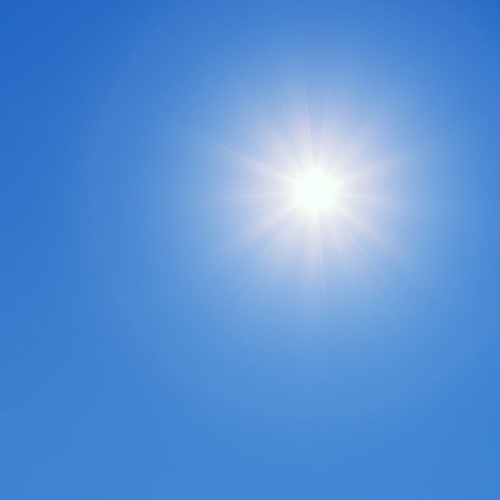 Sun shining in bright blue sky to accompany article called How the summer heatwave can drive pests to your property